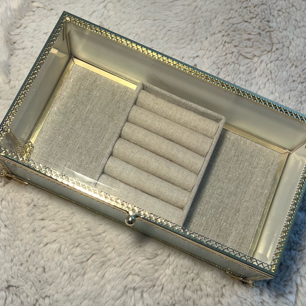 Jewelry Box with Gold Trim